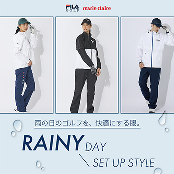 FILAGOLF marieclaire 雨ゴルフ 撥水 機能性 setup セットアップ rain メンズ レディース