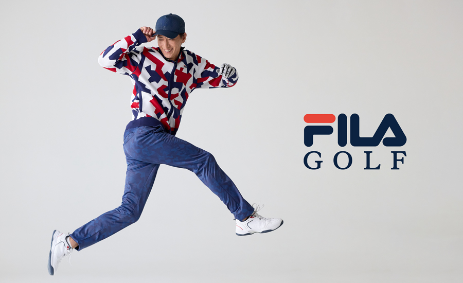 G4013*FILA フィラ☆ひざ丈☆ゴルフ☆スカート☆黒ブラック 白ホワイト