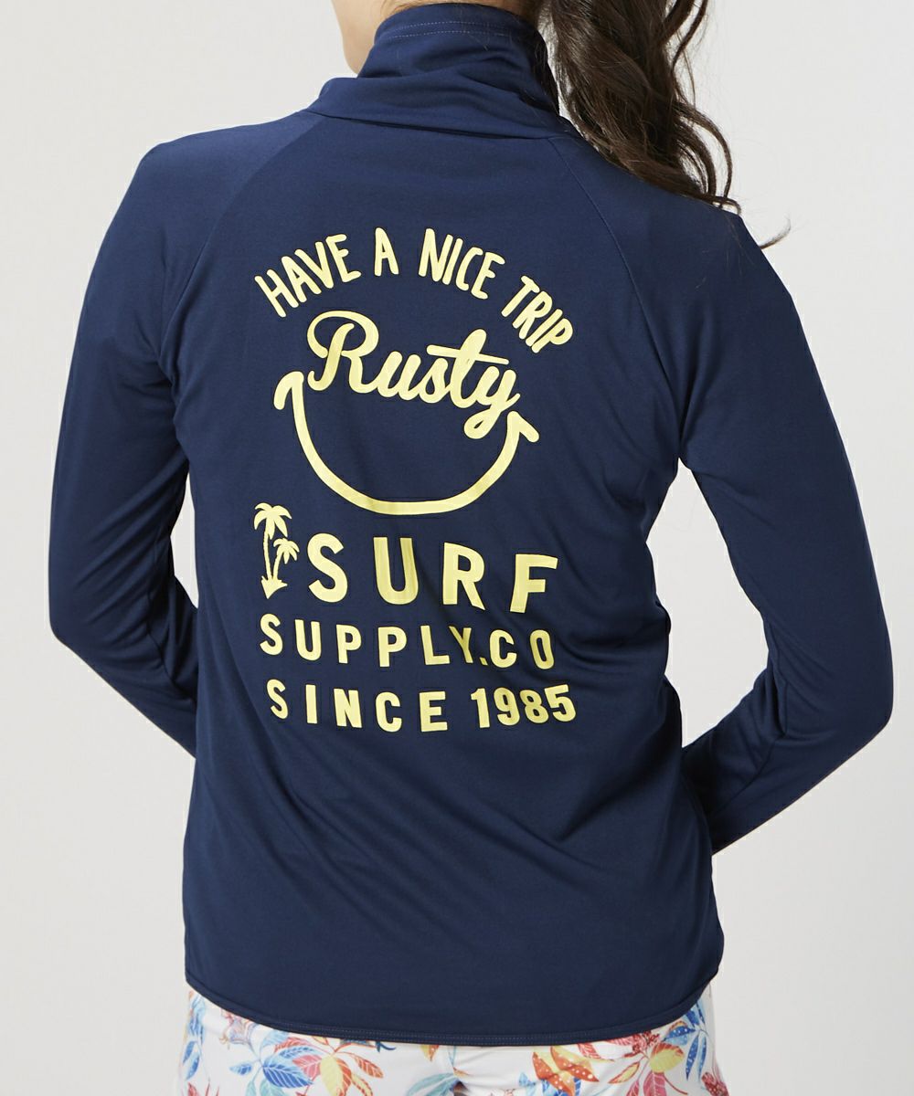 Rusty レディース ラッシュガード バックロゴ Upf50 耐塩素加工 Uvカット Oceanweb オーシャンウェブ 公式通販サイト