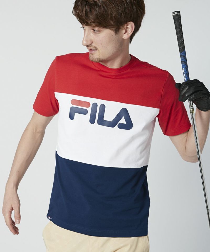 Fila Golf メンズ シンプル ロゴプリント トリコロールｔシャツ Oceanweb オーシャンウェブ 公式通販サイト