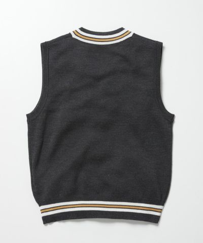 BEAMS SCHOOL キッズ チルデンニットベスト/グレー | OCEANweb