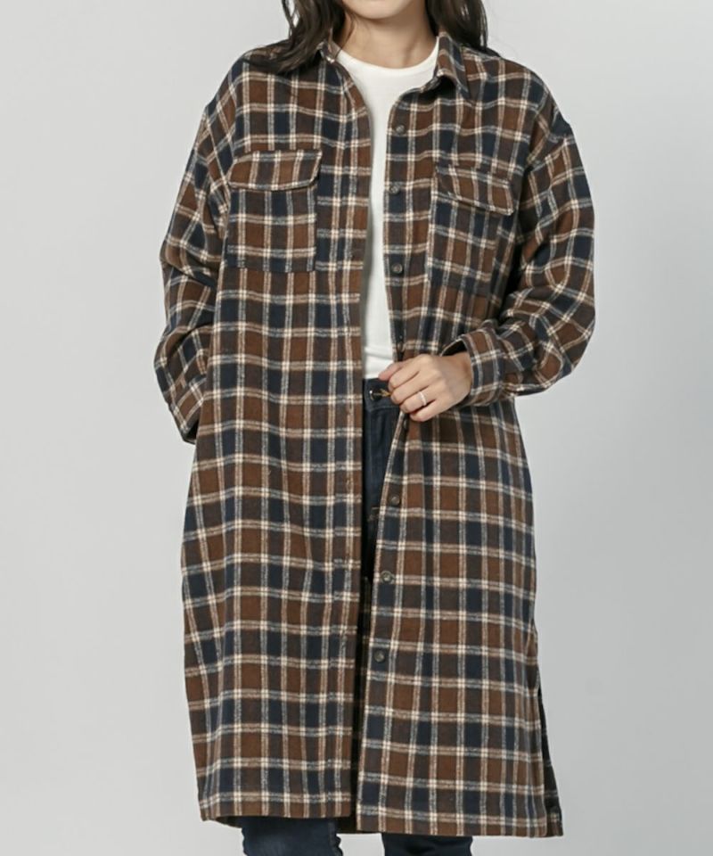 ocean pacific<br>レディース チェックシャツワンピース