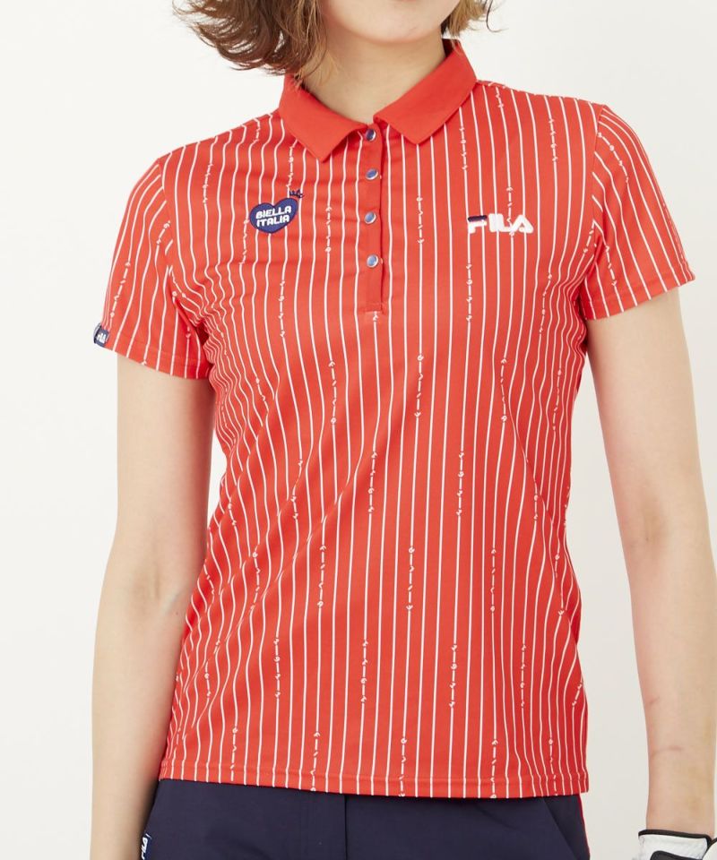 FILA GOLF<br>レディース カラフルドット柄半袖シャツ｜UVカット / 吸水速乾 / 接触冷感