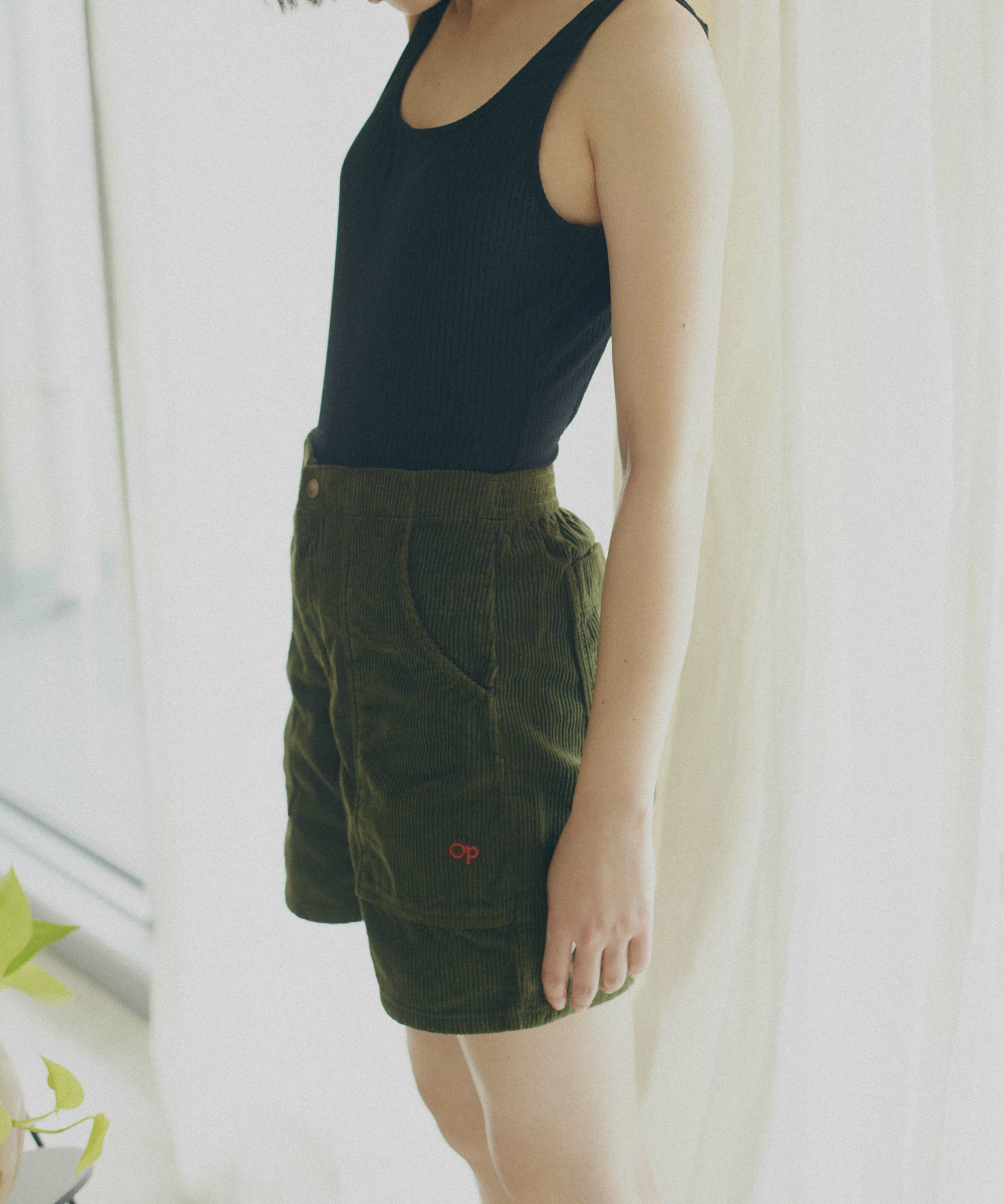 ocean pacific×百々千晴 コラボ コーデュロイショートパンツ/ミドル  