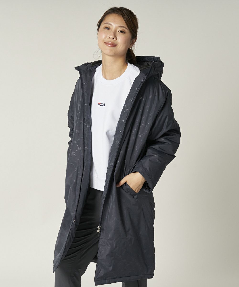 FILA レディース エンボス加工タフタ中綿ベンチコート | OCEANweb（オーシャンウェブ）公式通販サイト