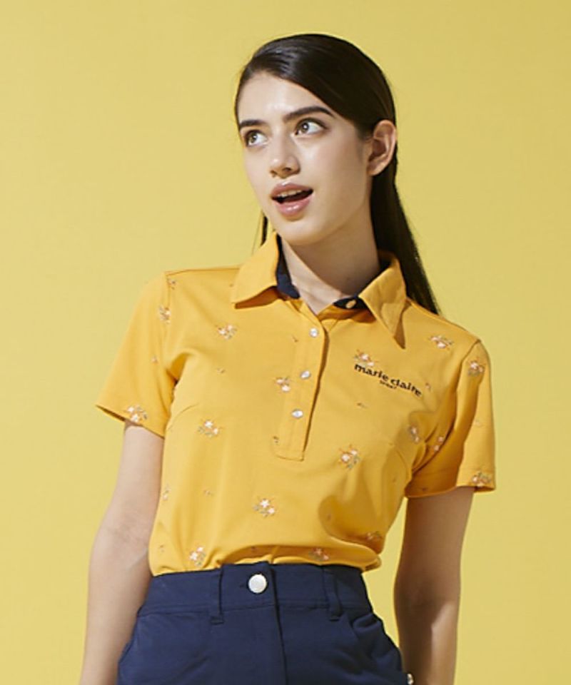 marie claire<br>レディース 半袖ポロシャツ｜吸水速乾 / UV遮蔽率90％以上 / 接触冷感 / ストレッチ