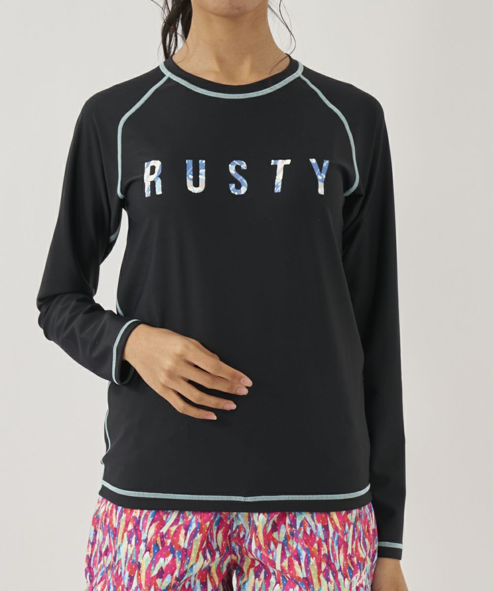Rusty ラスティ レディスrustyラッシュガード サマー レジャー レディースラッシュガード レディース Blk 21春の新作