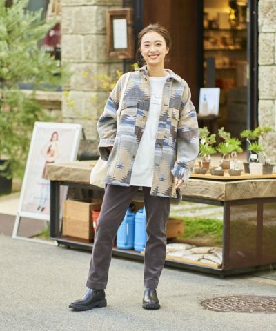 ocean pacific レディース オルテガ柄シャツジャケット