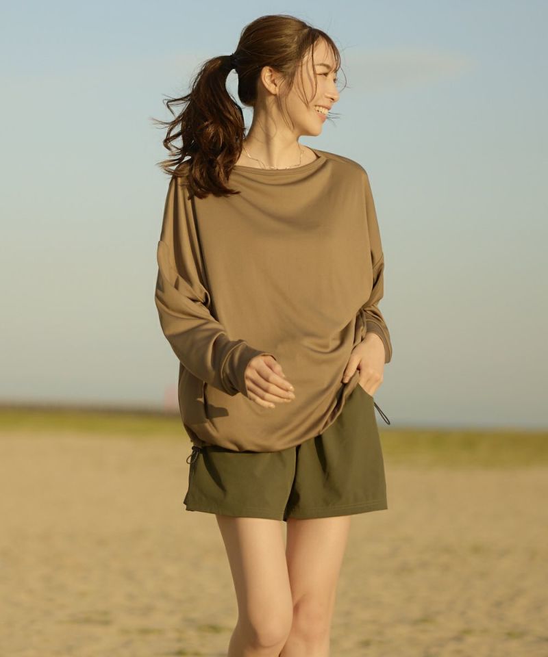 《WEB限定アイテム》ocean pacific<br>レディース ラッシュガード&ショートパンツ 上下セット