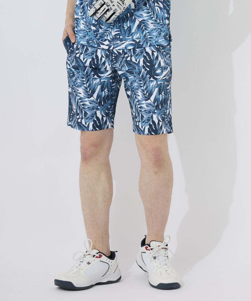 FILA GOLFメンズ ボタニカルプリントショートパンツ｜吸汗速乾 / UV