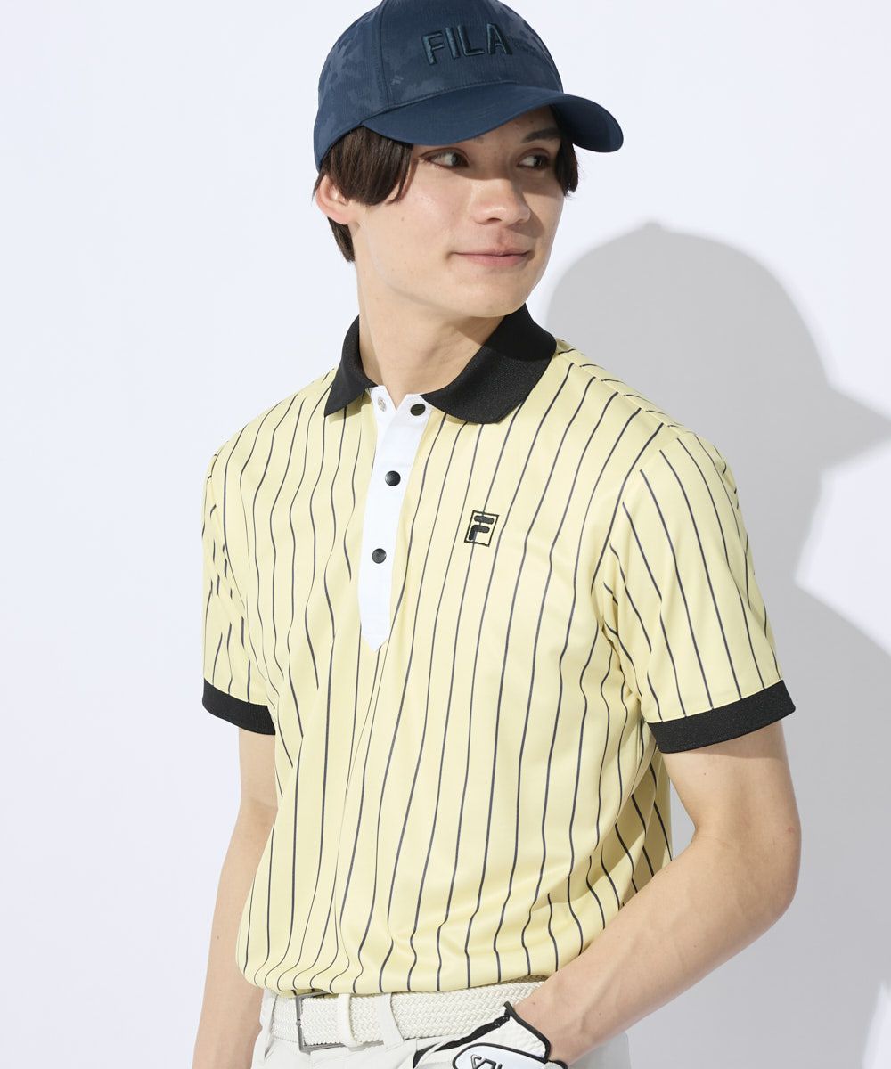 WEB限定アイテム》FILA GOLF メンズ ＜汗がサラッとすぐ乾く＞半袖