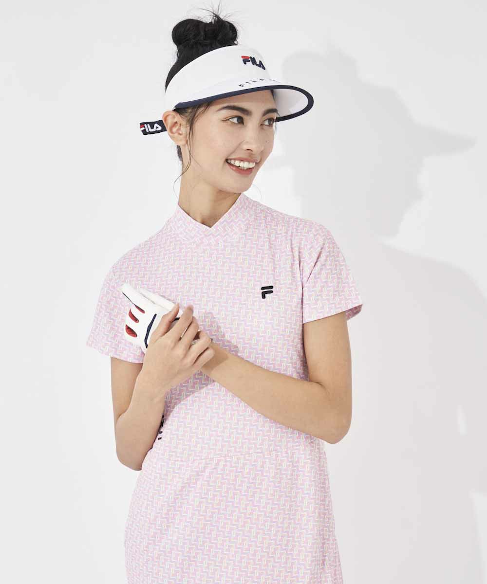 FILA GOLFレディース モックネックワンピース｜吸汗速乾 / UVカット