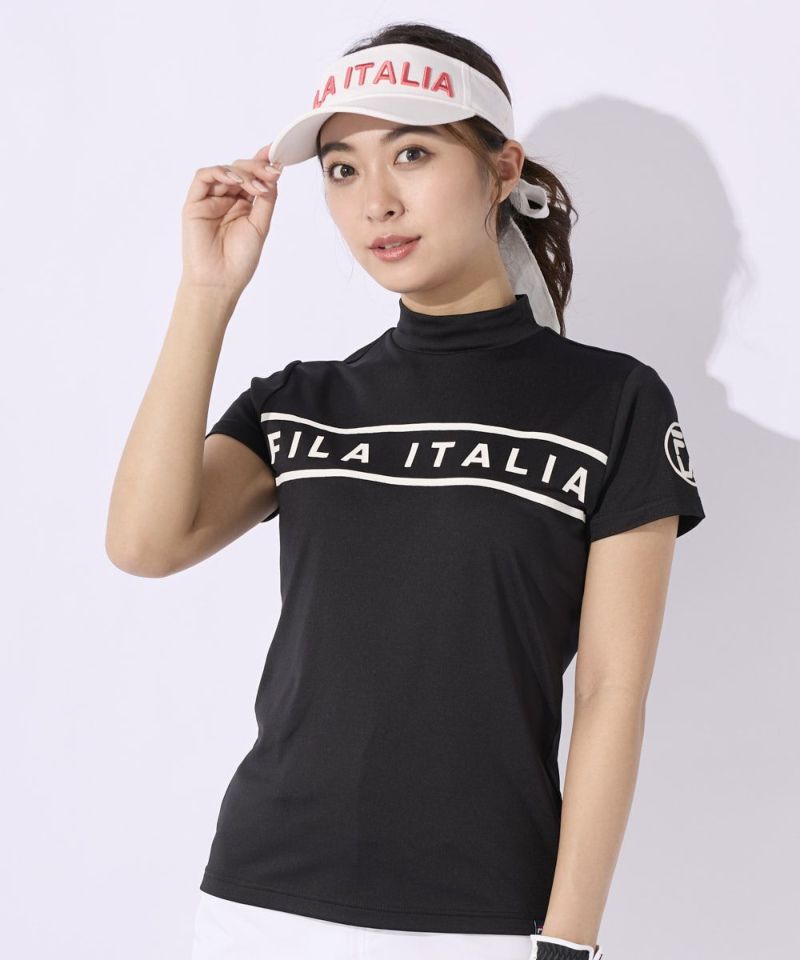 74%OFF!】 フィラゴルフ FILA GOLF レディース ハンソデ シャツ Lサイズ ネイビー 753601
