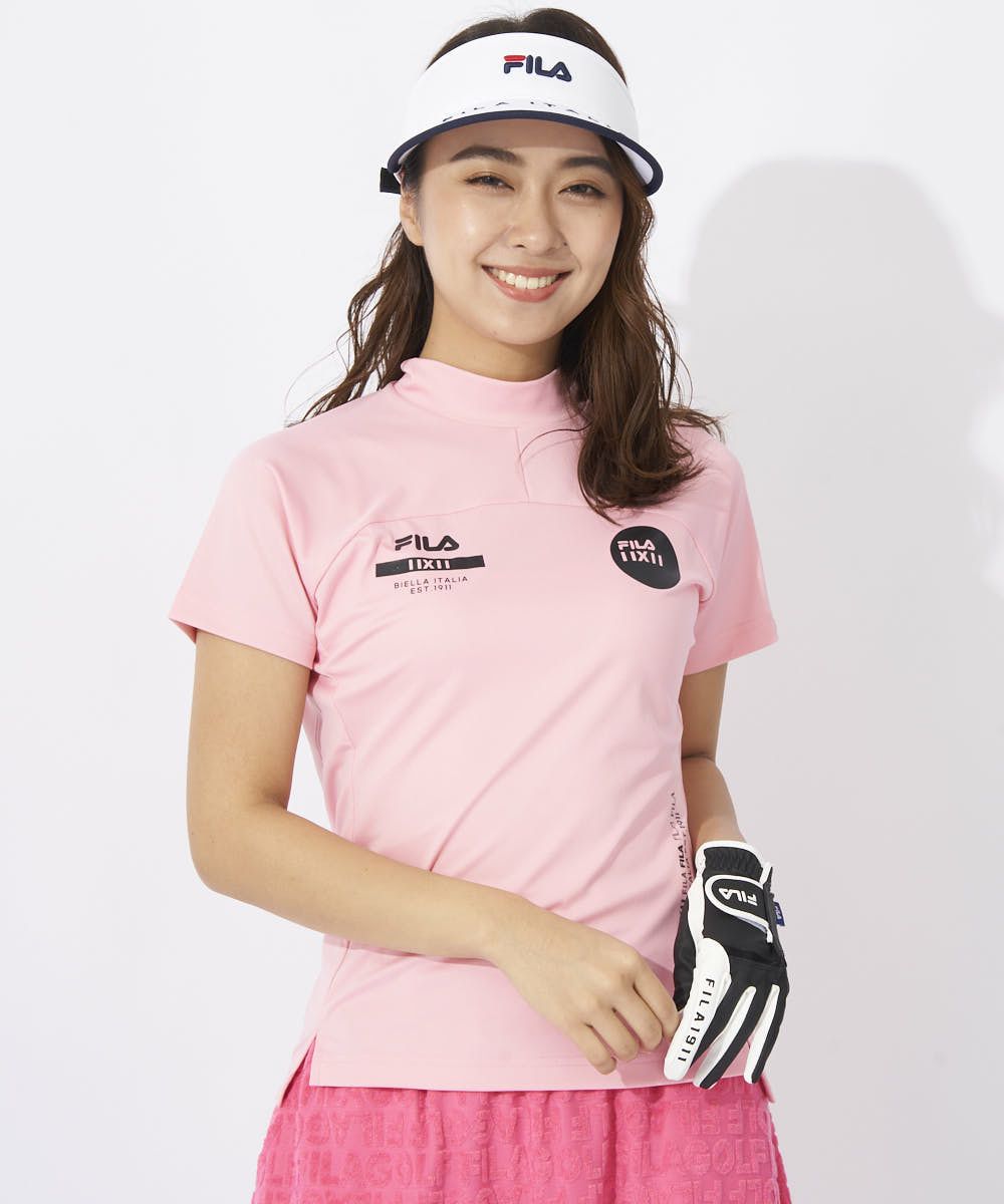 FILA GOLFレディース モックネックシャツ｜吸汗速乾 / UVカット / 接触