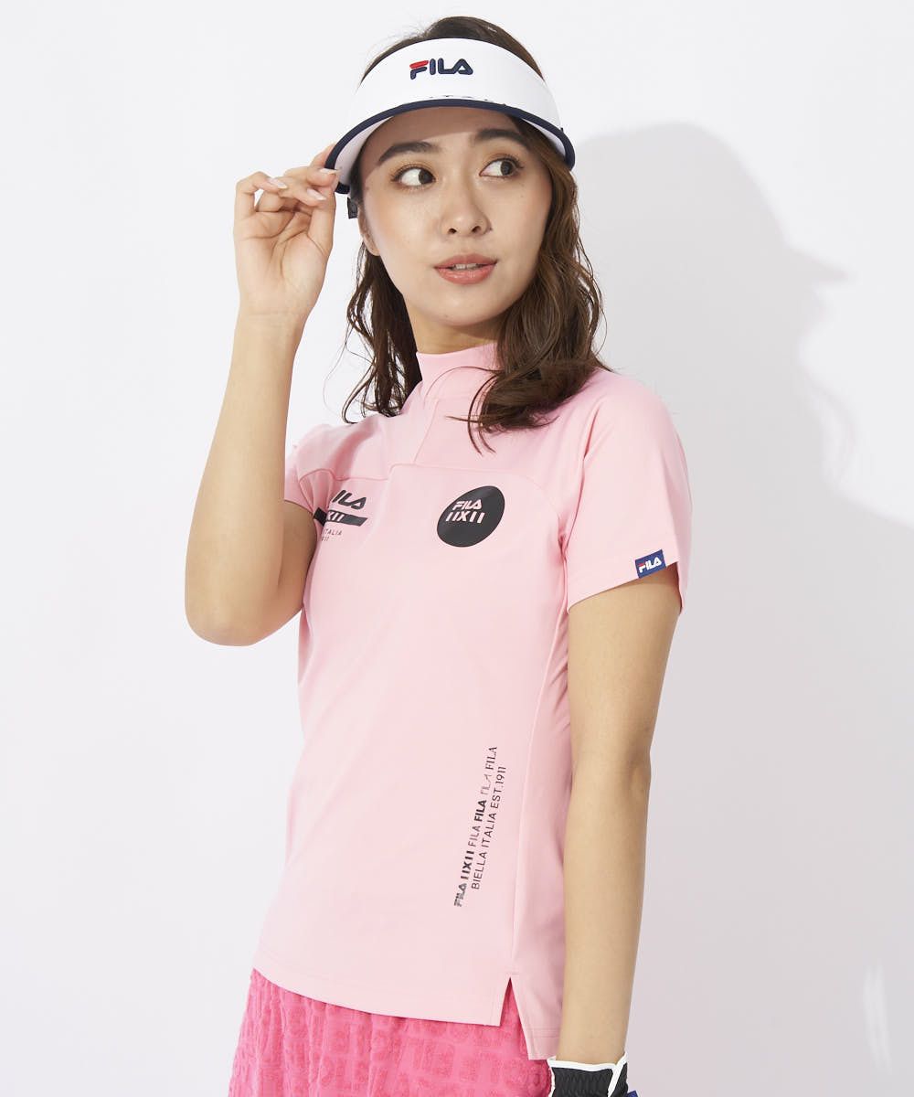 FILA GOLFレディース モックネックシャツ｜吸汗速乾 / UVカット / 接触