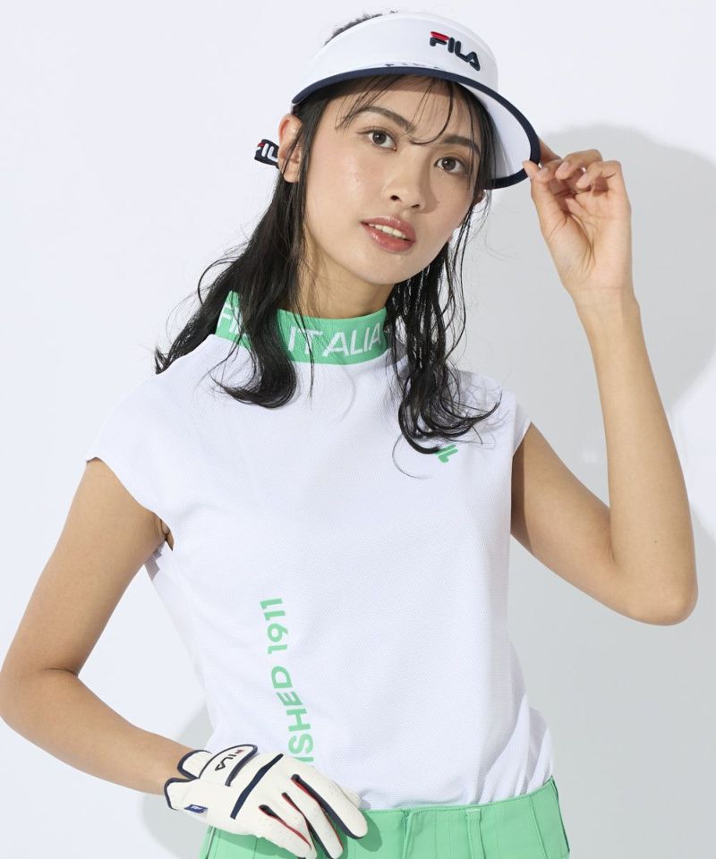 FILA GOLF<br>レディース 衿リブノースリーブシャツ｜吸汗速乾 / UVカット / 接触冷感