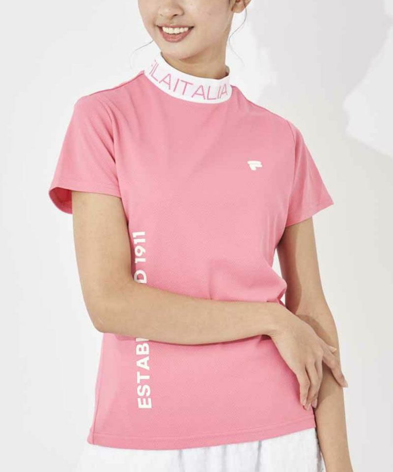 FILA GOLF<br>レディース 衿リブモックネックシャツ｜吸汗速乾 / UVカット / 接触冷感/小さいサイズ