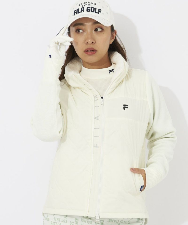 FILA GOLF レディース ニット×中綿ブルゾン｜ストレッチ / 保温 / 蓄熱