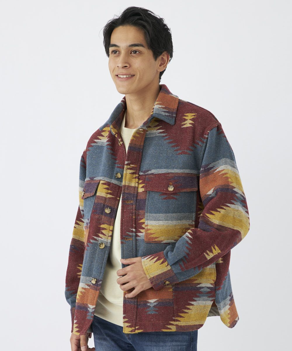 ocean pacific メンズ 先染め オルテガ柄シャツ | OCEANweb