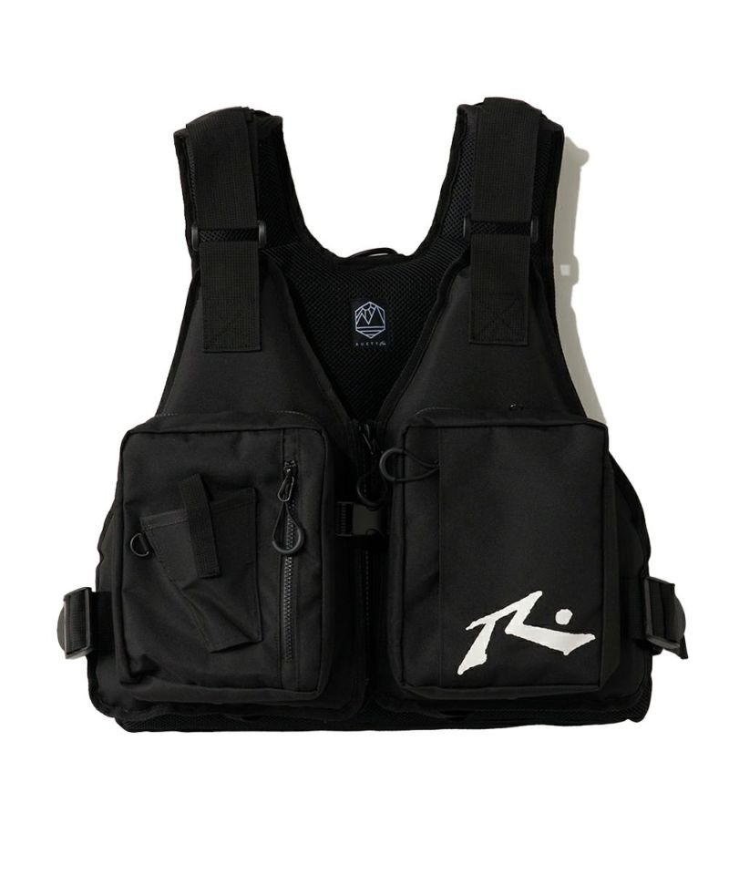 RUSTY フィッシングベスト Fサイズ（BLK）ユニセックス RUSTY ラスティ フィッシングベスト メンズ レディース 釣り