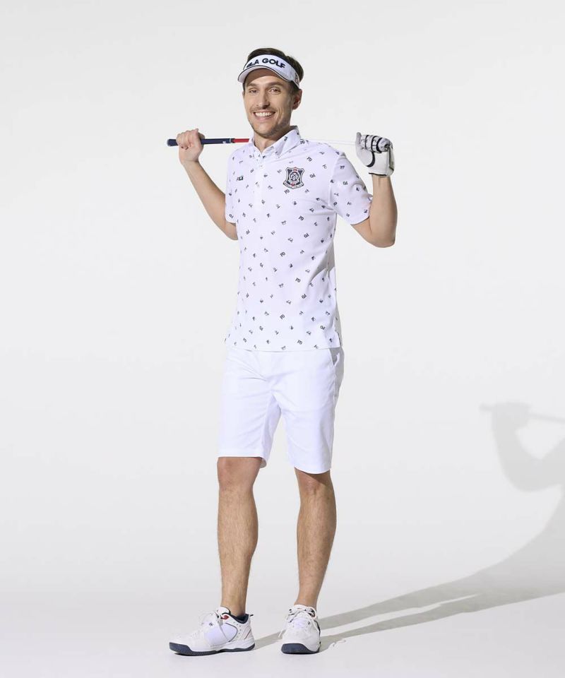 大きいサイズあり】FILA GOLF メンズ 飛び柄半袖シャツ｜吸汗速乾/UV