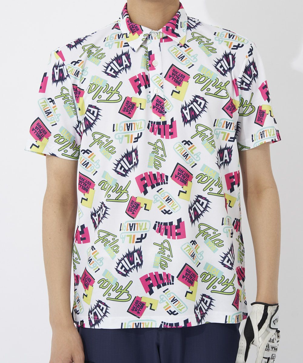 FILA GOLFメンズ コミックPT半袖シャツ｜吸汗速乾/UV | OCEANweb