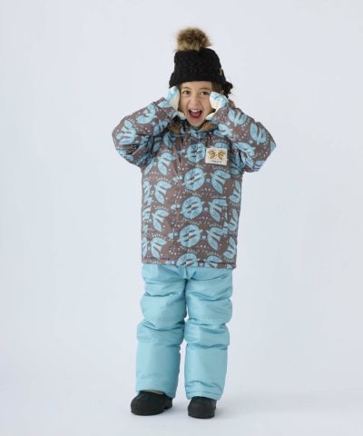 marie claire ENFANTSキッズ サイズ調整付き 蝶柄スキー・スノーボード