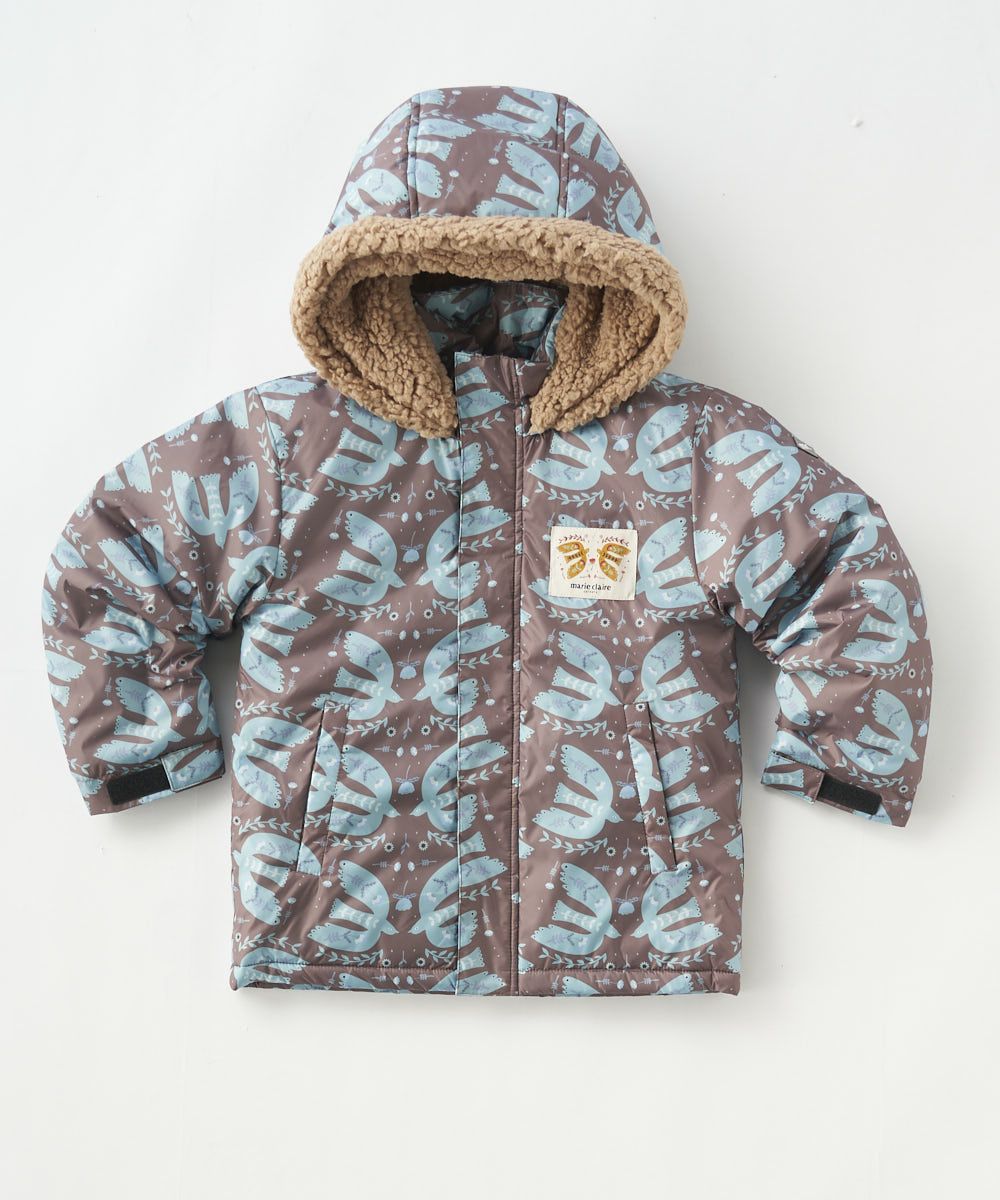marie claire ENFANTSキッズ サイズ調整付き 蝶柄スキー・スノーボード