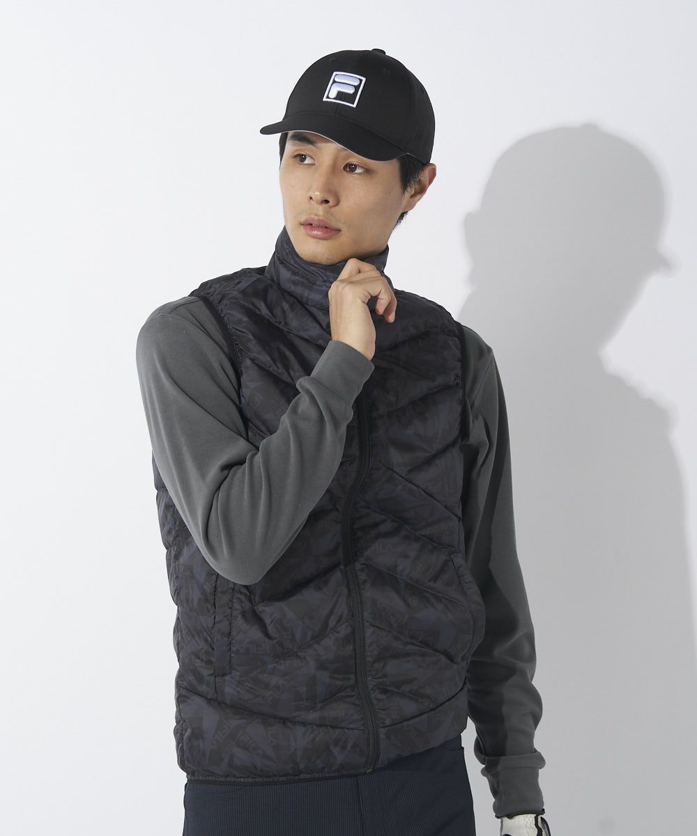 FILA GOLFメンズ ハイブリッドダウンベスト｜撥水加工 / 保温