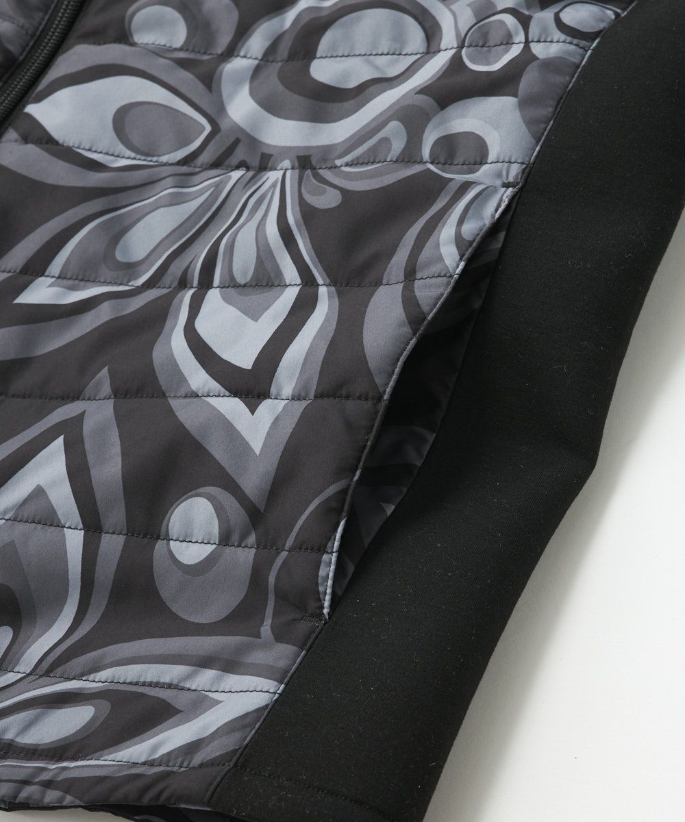 LOUDMOUTHメンズ HOTOPIA中綿電熱ベスト Shagadelic Silver シャガ