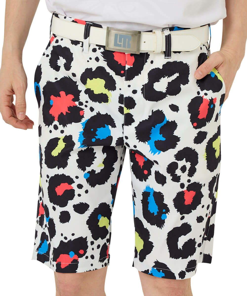 Loudmouth ショートパンツ　ネオンレオパード　M LOUDMOUTHメンズ ショートパンツ ツイル素材 ネオンレオパード