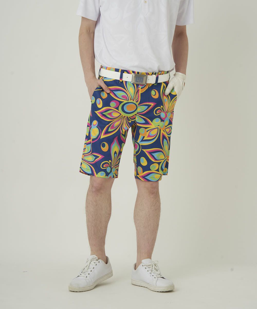 Loudmouth シャガデリックブルー　ショートパンツ M LOUDMOUTHメンズ ショートパンツ ツイル素材 シャガデリック