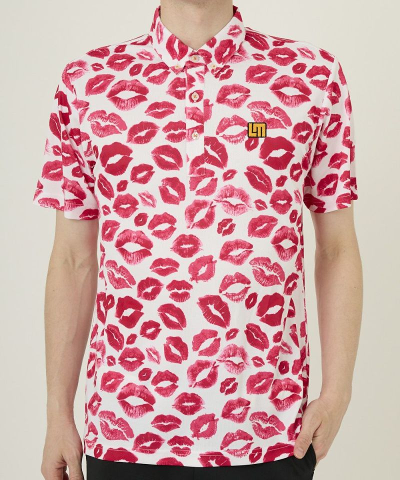 LOUDMOUTHメンズ 柄半袖ポロシャツ Hollywood Squares