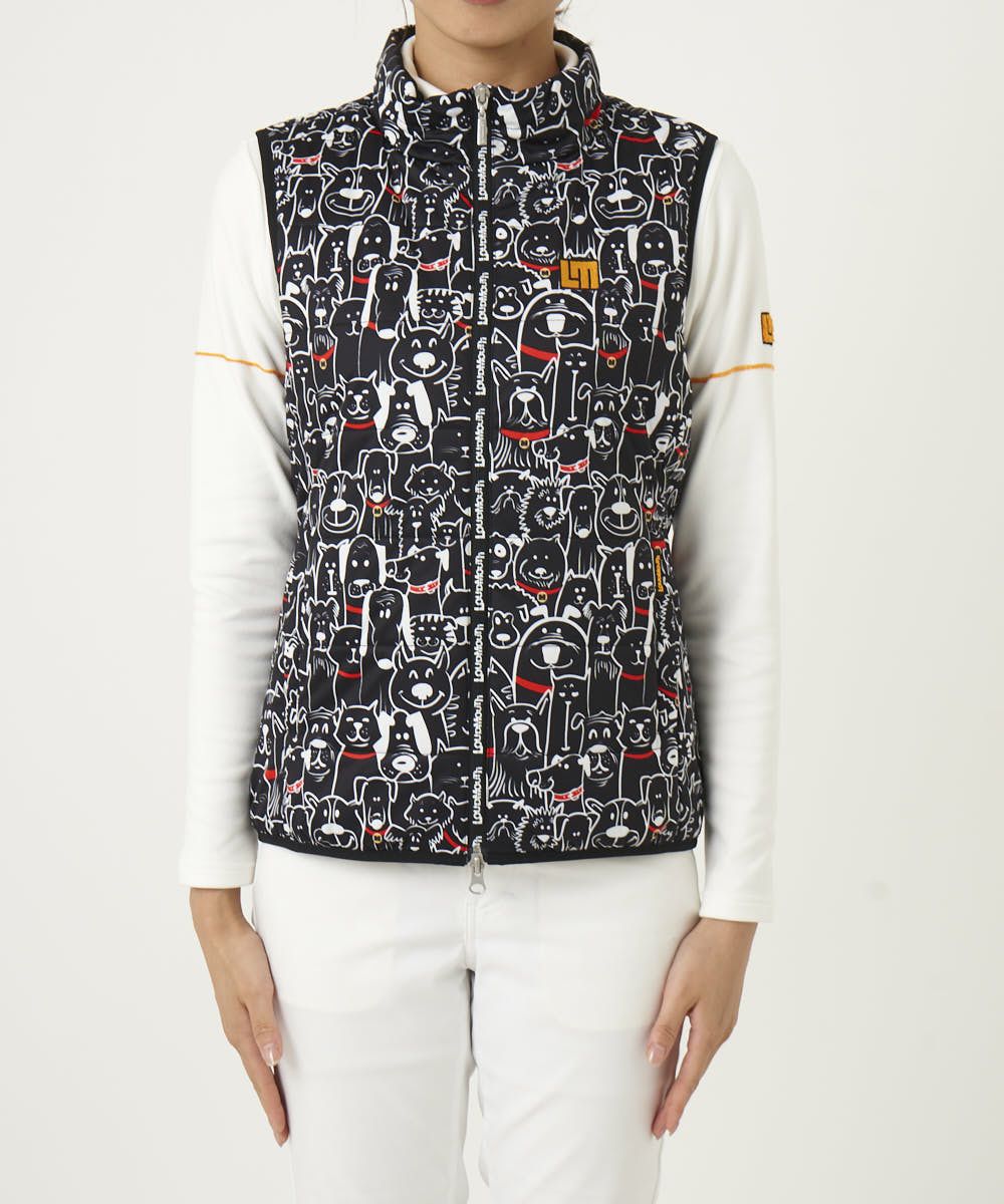 LOUDMOUTHレディース 中綿ベストワンピース マッツレッドカラーズ