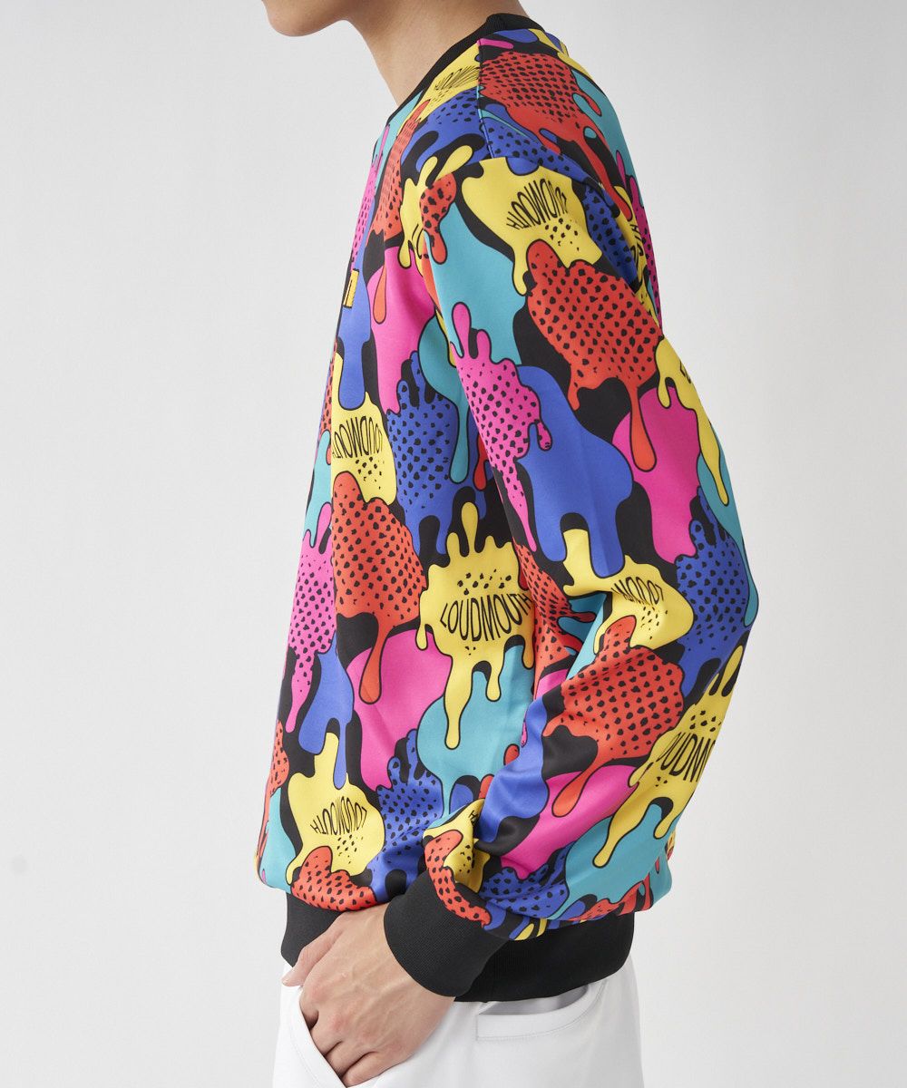 LOUDMOUTHメンズ ダンボールニットスウェット Comical Blot/コミカル