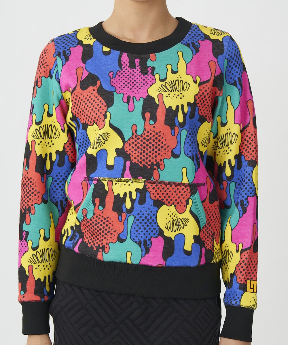 LOUDMOUTHメンズ ダンボールニットスウェット Comical Blot/コミカル