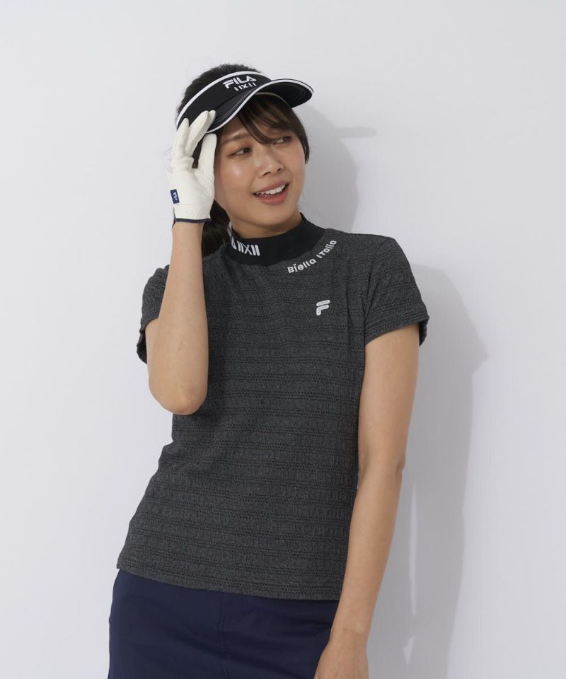 FILA GOLFレディース 半袖モックネック軽量ニット/セットアップ