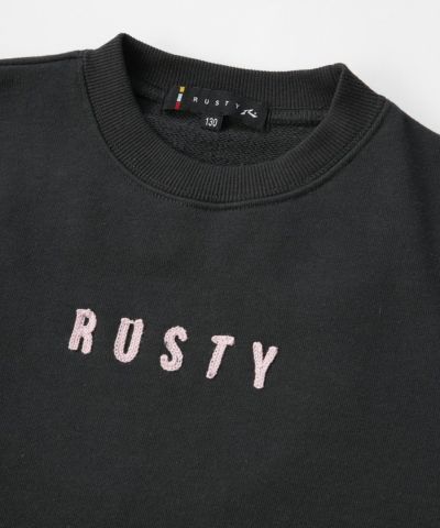 RUSTYキッズ キッズスウェット ニコちゃんバックプリント