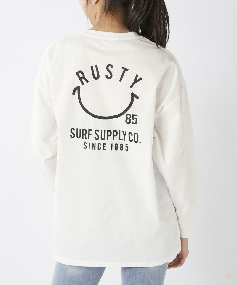 RUSTY レディース FISHING シャツ（S）ユーティリティー RUSTY RUSTY/ラスティ レディース 長袖 ラッシュガード Tシャツ