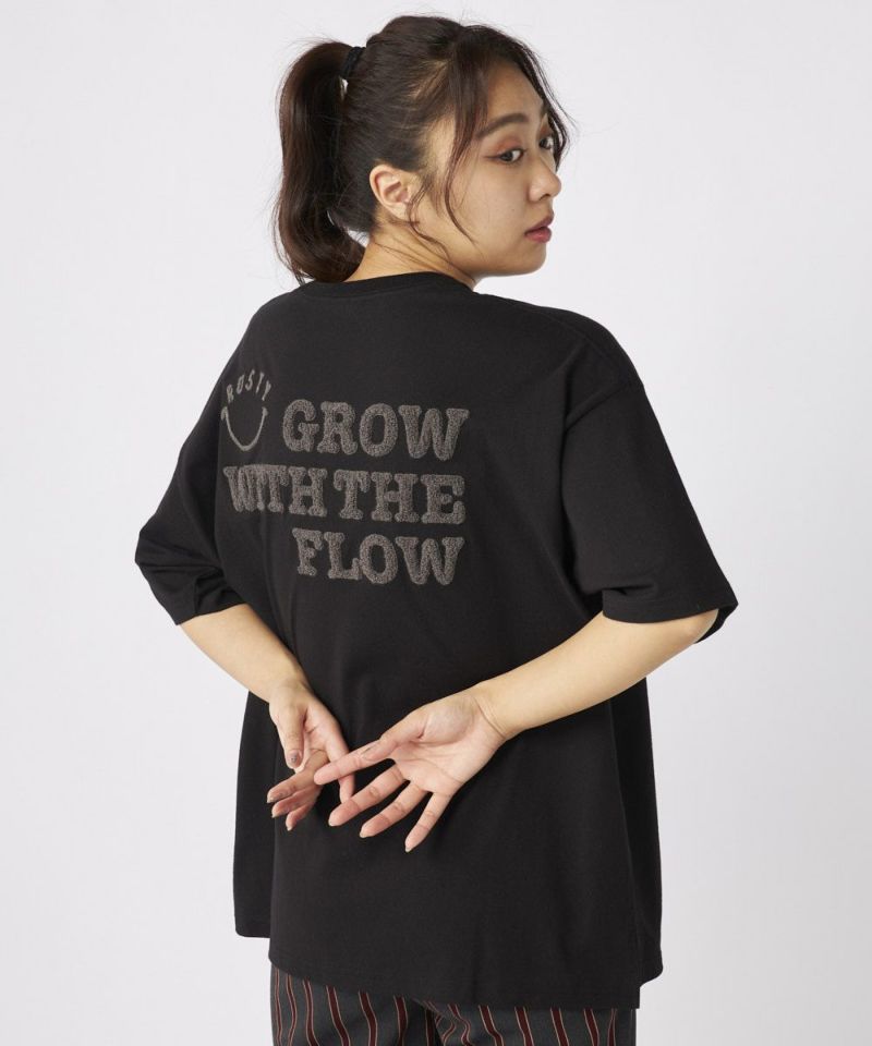 バイカラーロゴパッチ天竺Tシャツ(100~160cm)(100cm イエロー