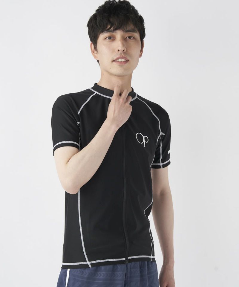 オーシャン　ウェアのみ ocean pacificメンズ 胸ワンポイントOPロゴ 半袖 ラッシュガード