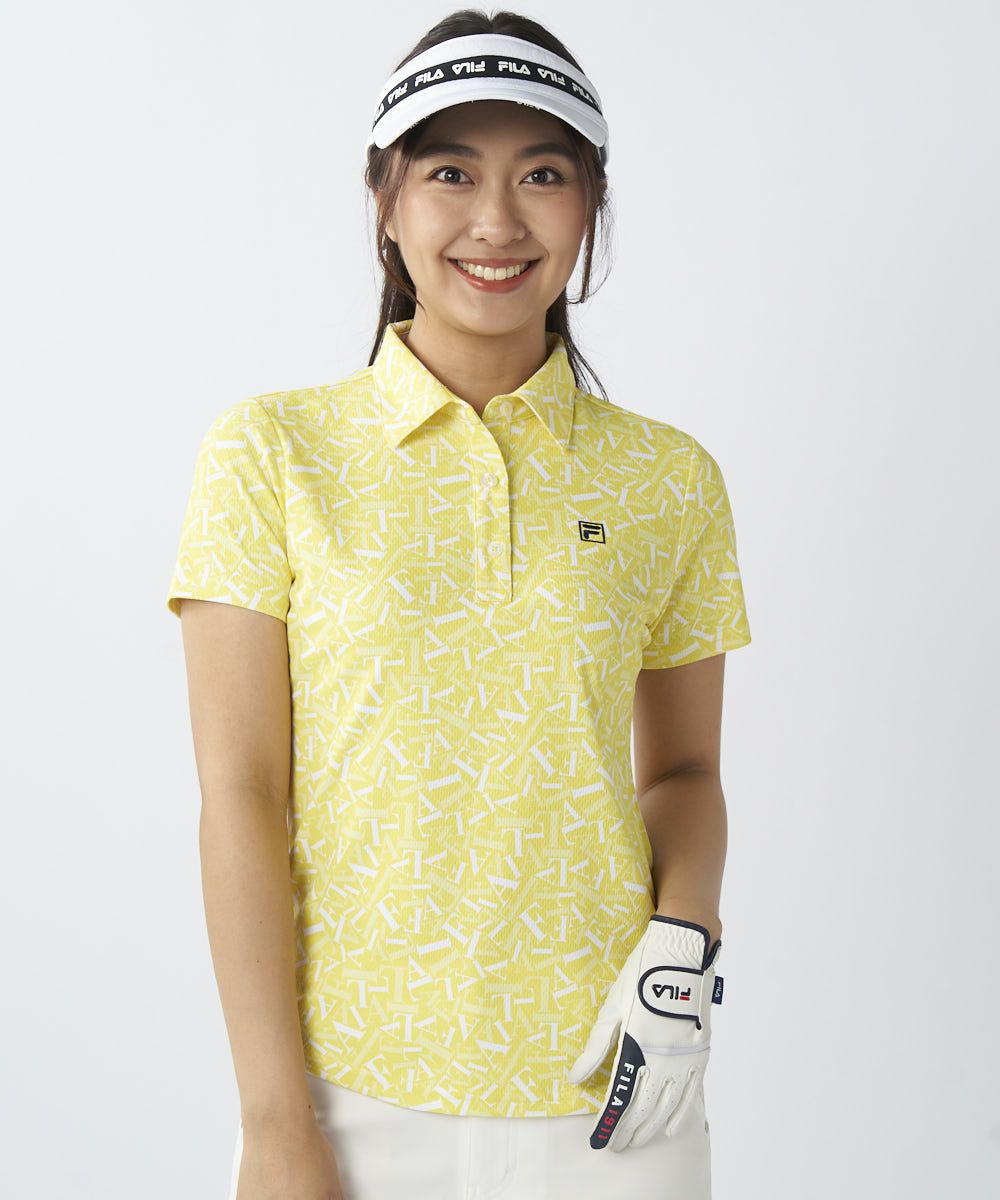 FILA GOLFレディース タイポグラフィ半袖シャツ|メンズサイズあり