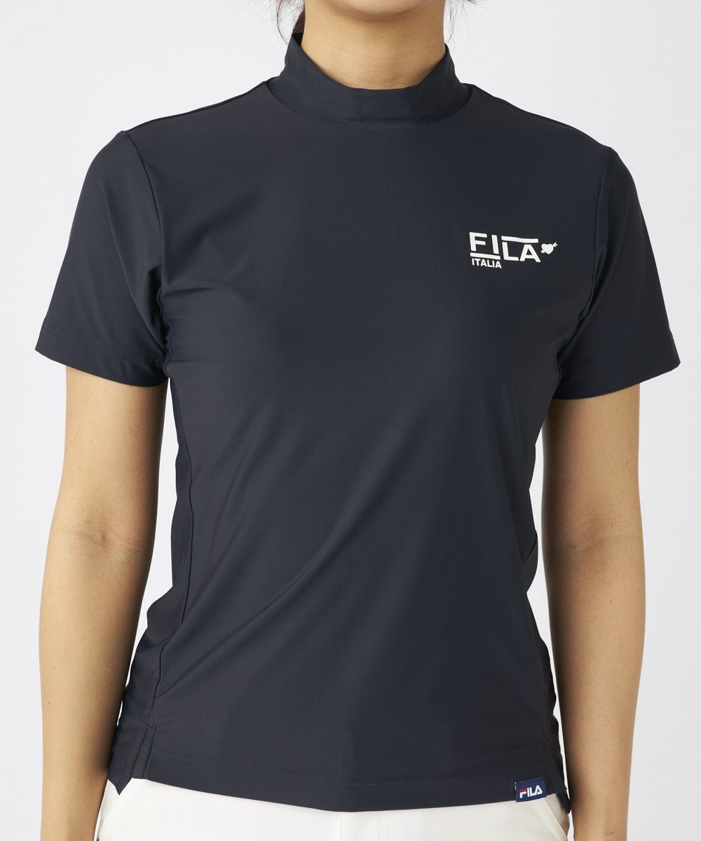 FILA GOLFレディース SUPER NYLONCOOL 半袖モックネックシャツ | 吸汗