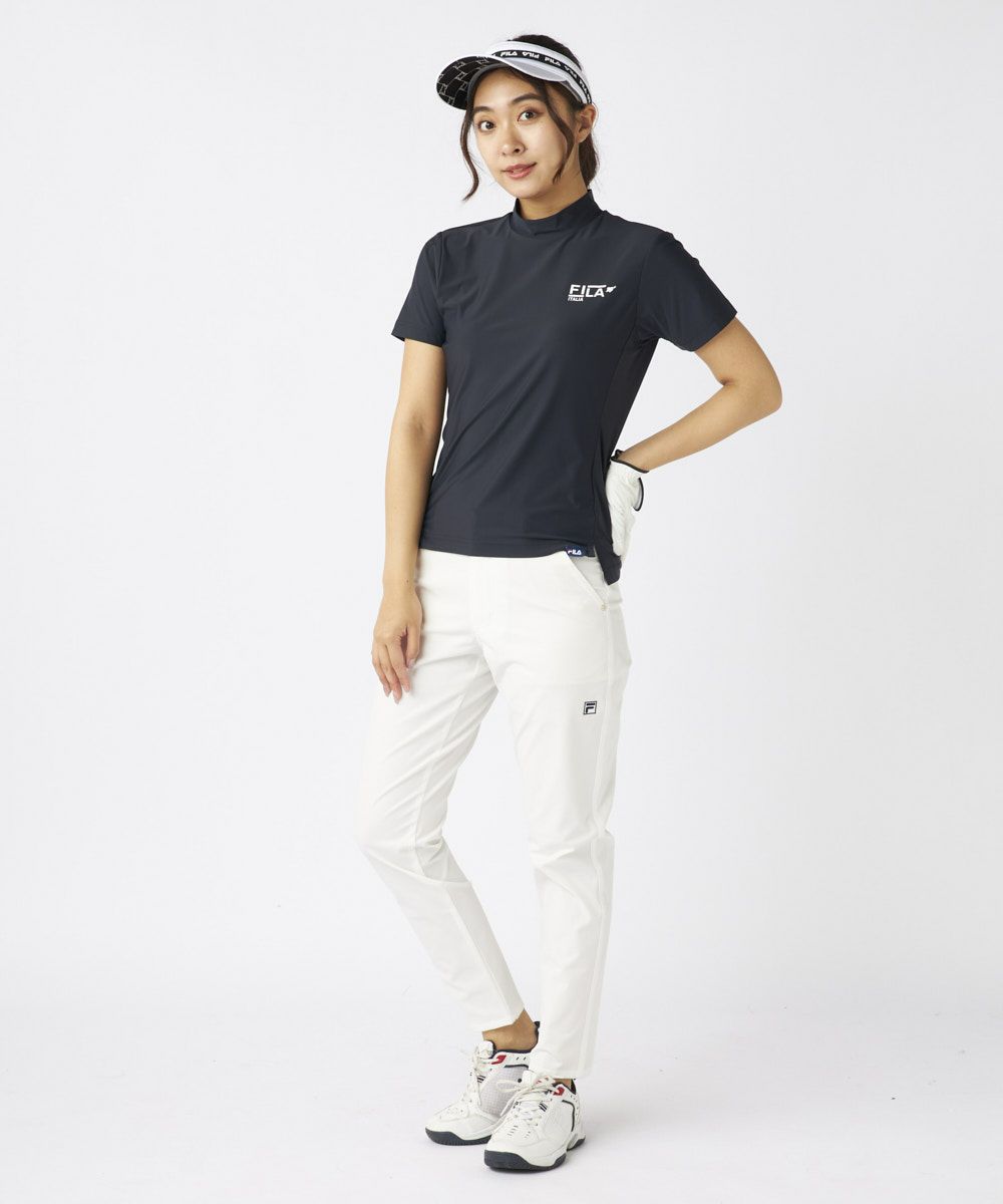FILA GOLFレディース SUPER NYLONCOOL 半袖モックネックシャツ | 吸汗