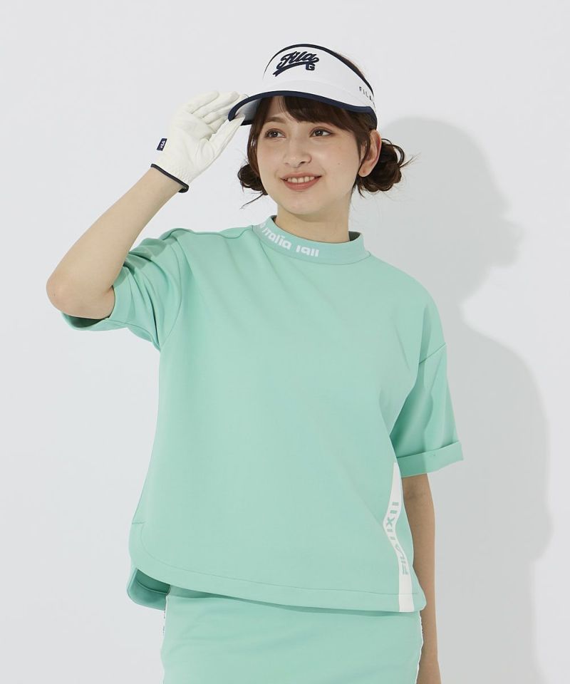 FILA GOLFレディース 半袖モックネック軽量ニット/セットアップ