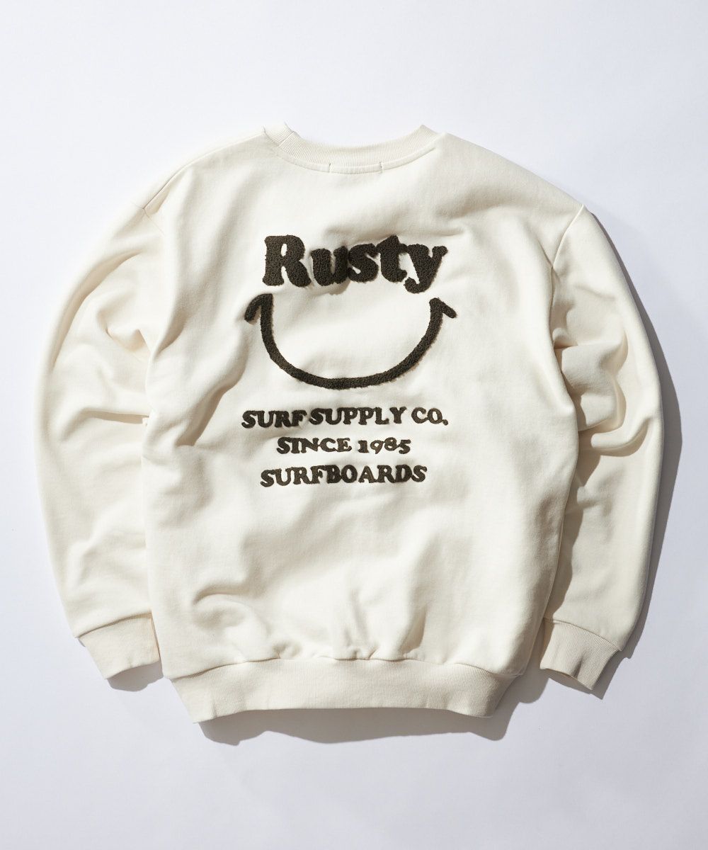 ニコちゃん RUSTYレディース ニコちゃん【NET限定】相良刺繍 クルースウェット