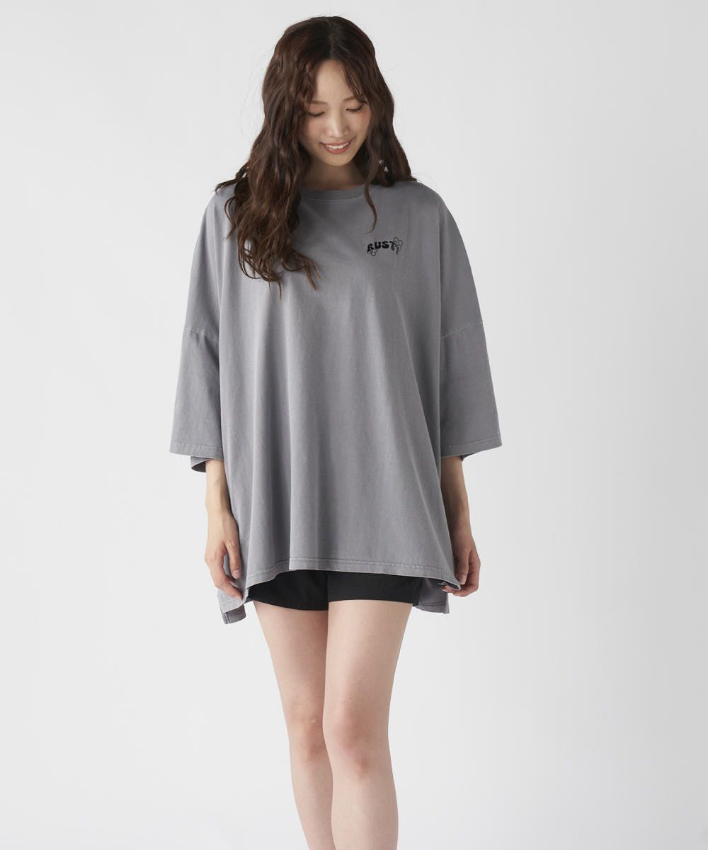 RUSTYレディース 製品染め オーバーサイズTシャツ | OCEANweb
