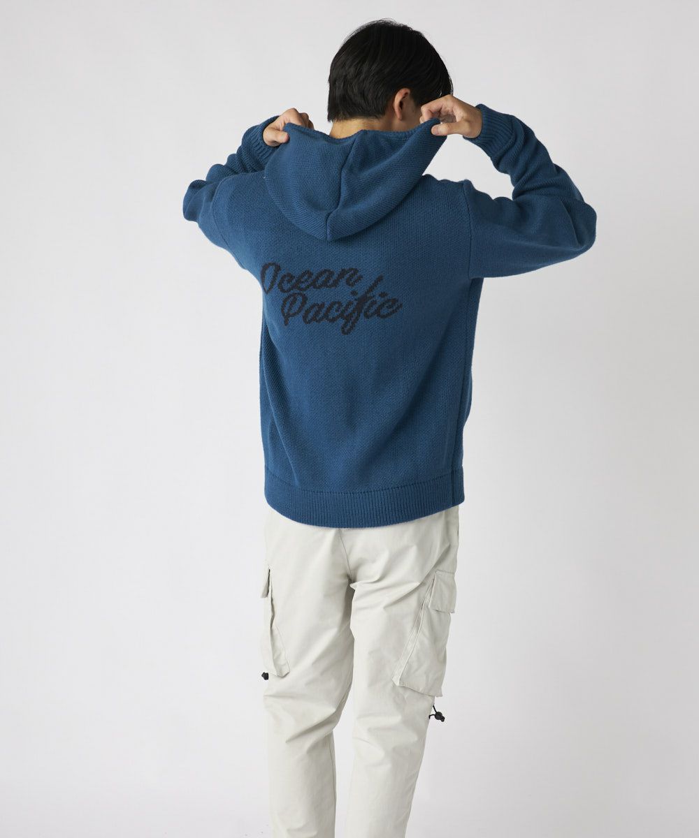 オーシャンパシフィック メンズ リラックスニットジップアップパーカー パーカー トップス 長袖 ネイビー ブルー 青 カーキ 送料無料 Ocean Pacific OP 535101 ocean pacificメンズ リラックスニットジップアップパーカー