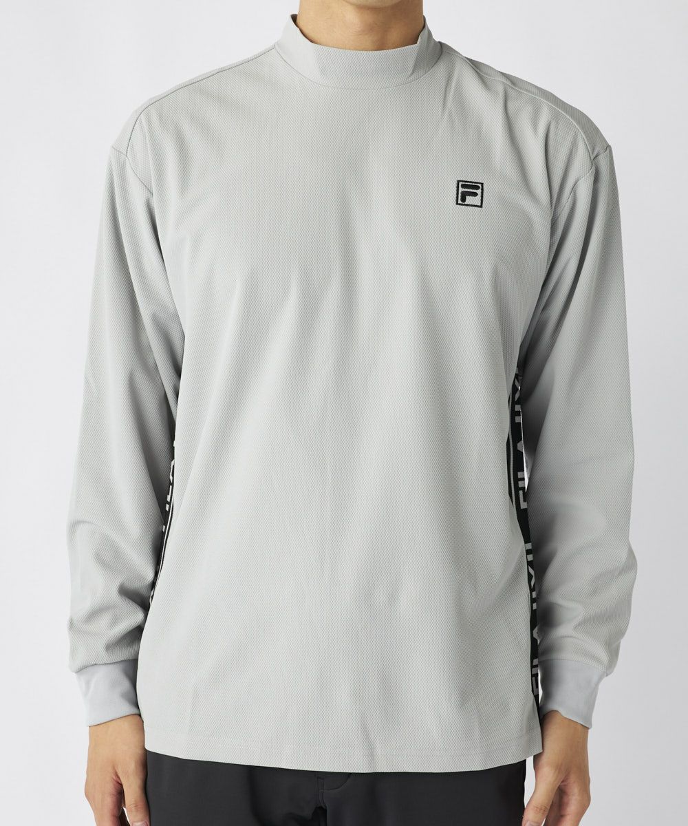 FILA GOLFメンズ バックプリント長袖モックネックシャツ | OCEANweb