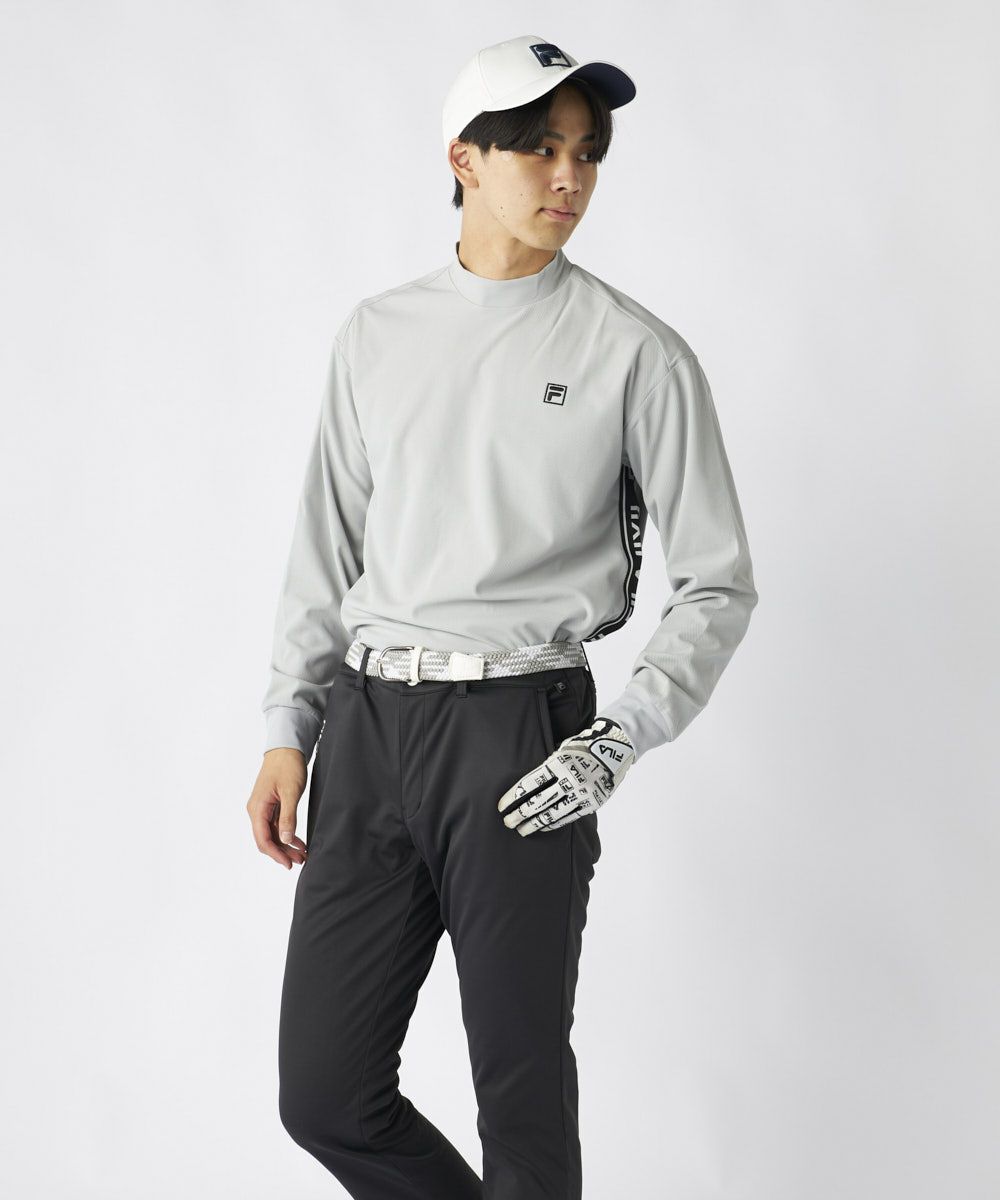 FILA GOLFメンズ バックプリント長袖モックネックシャツ | OCEANweb